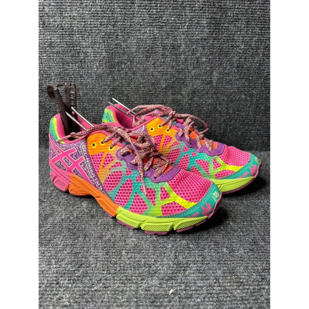Asics Gel Noosa Tri 9 Womens Running Shoes Pink Orange Neon C401N US 5